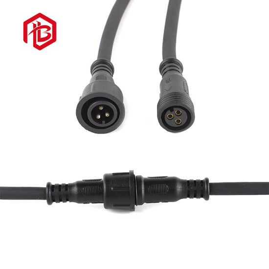 Material de PVC IP68 M19 Conector eléctrico a prueba de agua de 4 pines