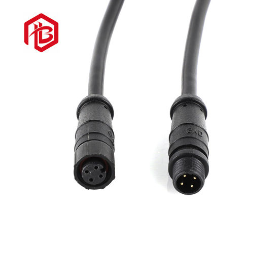 Alambre eléctrico M8 de nylon LED que enciende el conector de la prenda impermeable del cable de IP67 6pin
